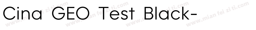 Cina GEO Test Black字体转换